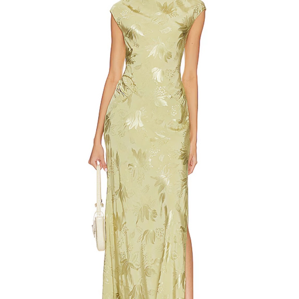 L’Academie sage green gown/dress